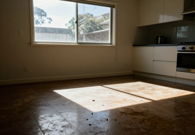 Cockroach infestation in a Monterey kitchen before treatment